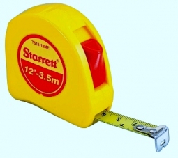 KTS12-12ME-N Starrett 1/2" x 12' (3.5m) English/Metric Pocket Tape, Graduated in 1/16", Millimeters